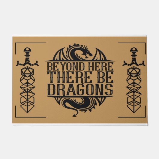向こうにドラゴンがある|ダンジョン・ドラゴン ドアマット (正面)