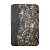 向こうに夜空の景色のバス・マット バスマット (正面縦)