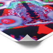 向こうの万華鏡のように千変万化するパターンポスター ポスター (角)