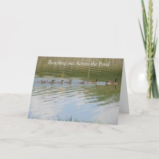 向こうの岸から思いを込めて、あなたのことを考えています。 カード (正面)