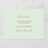 向こうの緑の葉っぱが私の花嫁になる インビテーションポストカード (裏面)