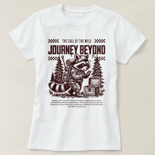 向こうの荒野の旅の声 Tシャツ (デザイン正面)