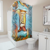 向こうへの戸口、抽象芸術表現の夢の風景 シャワーカーテン (インサイチュ)