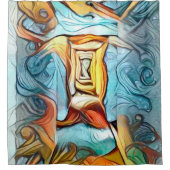 向こうへの戸口、抽象芸術表現の夢の風景 シャワーカーテン (正面)