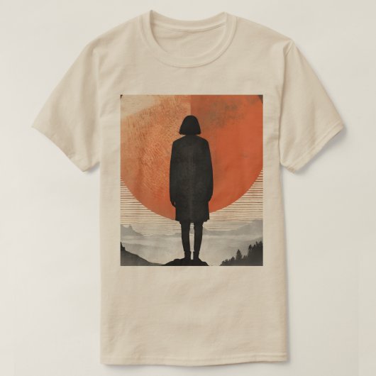 向こうを見る Tシャツ (デザイン正面)