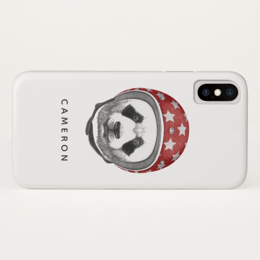 向こう見ずのパンダは|あなたの名前を加えます Case-Mate iPhoneケース (裏面(横))