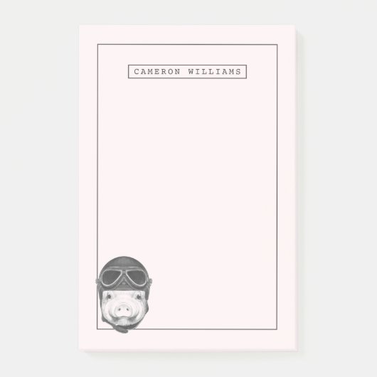 向こう見ずのブタは|あなたの名前を加えます ポストイット (正面)