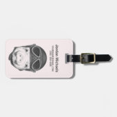 向こう見ずのブタは|あなたの名前を加えます ラゲッジタグ (正面横)