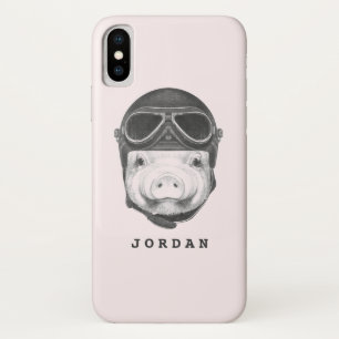向こう見ずのブタは あなたの名前を加えます iPhone X ケース