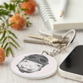 向こう見ずのブタ キーホルダー (正面右)