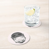 向こう見ずのブタ ラウンドペーパーコースター (インサイチュ)