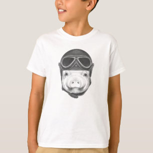 向こう見ずのブタ Tシャツ