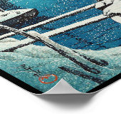 向島蓮居川瀬新版画の雪 ポスター (角)