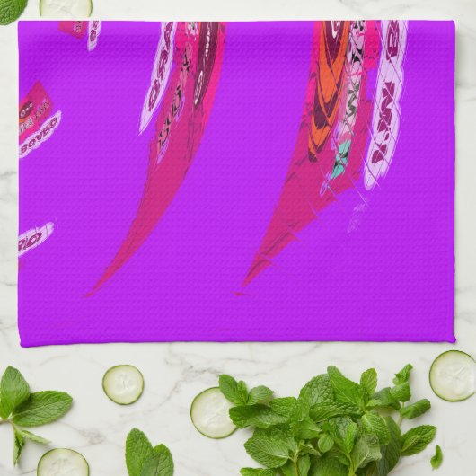 君おもしろいに恋しく思は退屈だ キッチンタオル (折り畳み)