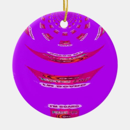 君おもしろいに恋しく思は退屈だ セラミックオーナメント (正面)