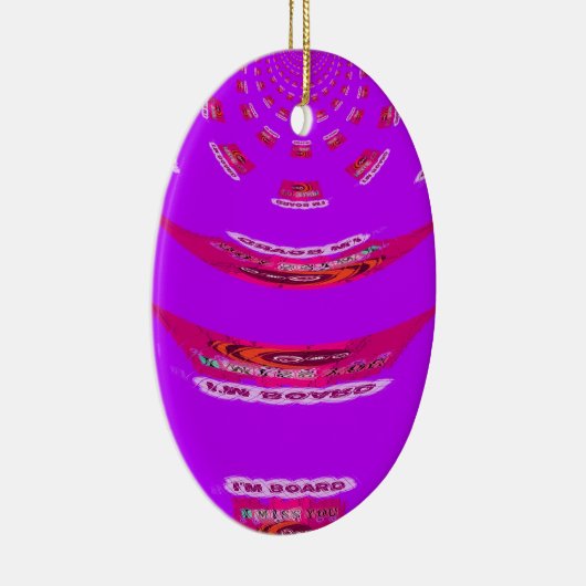 君おもしろいに恋しく思は退屈だ セラミックオーナメント (右)