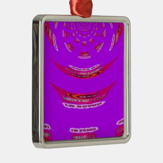 君おもしろいに恋しく思は退屈だ メタルオーナメント (右)