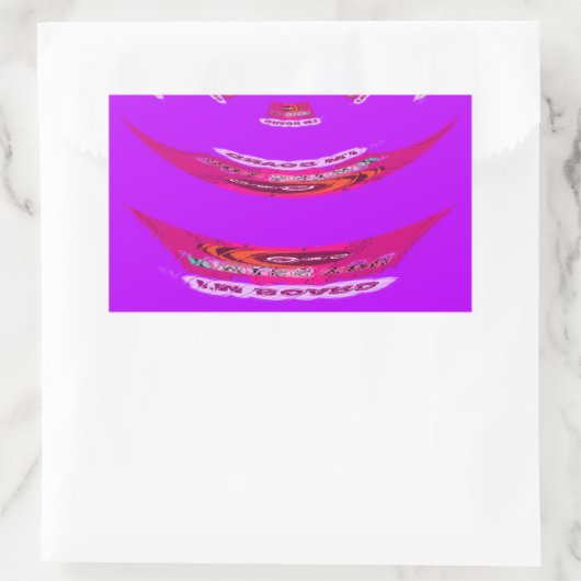 君おもしろいに恋しく思は退屈だ 長方形シール (バッグ)