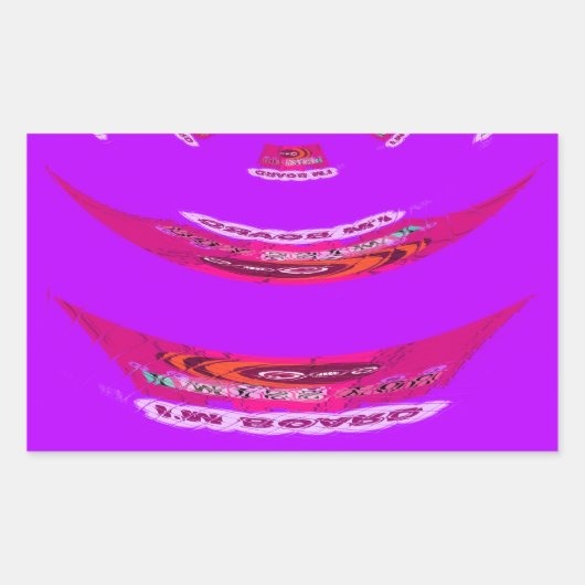 君おもしろいに恋しく思は退屈だ 長方形シール (正面)