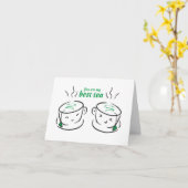 君おもしろいは僕の茶最高のだ、君は僕の大物だ カード (黄色い花)