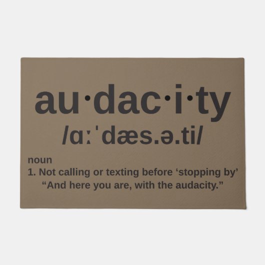 君おもしろいは大胆不敵得だ ドアマット (正面)