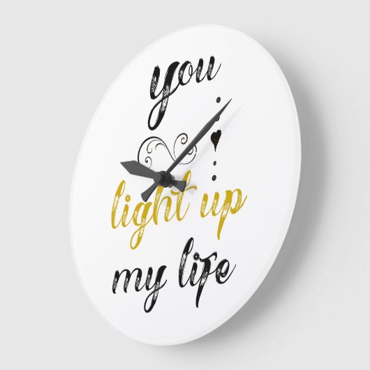 君かわいらしは僕の命を軽くする ラージ壁時計 (傾斜)