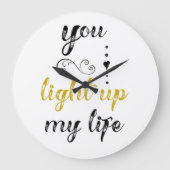 君かわいらしは僕の命を軽くする ラージ壁時計 (正面)