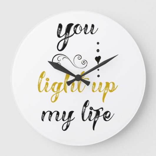 君かわいらしは僕の命を軽くする ラージ壁時計 (正面)