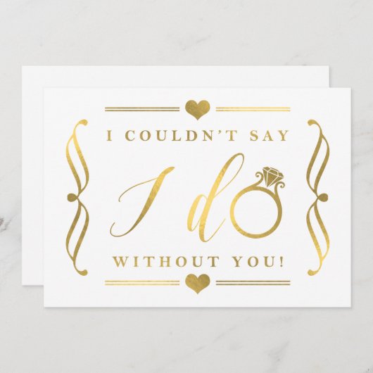 君がいないと言えぬ |ゴールド・フォイル 招待状 (正面/裏面)