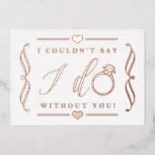 君がいないと言えぬ 実在 | 箔招待状 (正面)