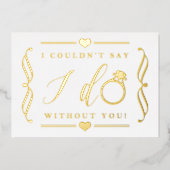 君がいないと言えぬ 実在 |  箔招待状 (正面)