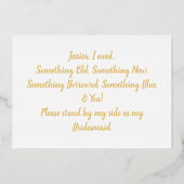 君がいないと言えぬ 実在 |  箔招待状 (裏面)