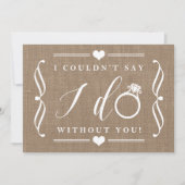 君がいないと言えぬ | Burlap 素朴 招待状 (正面)