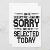 君がいなくてすまないと聞いて気の毒おもしろいだ 招待状 (正面/裏面)