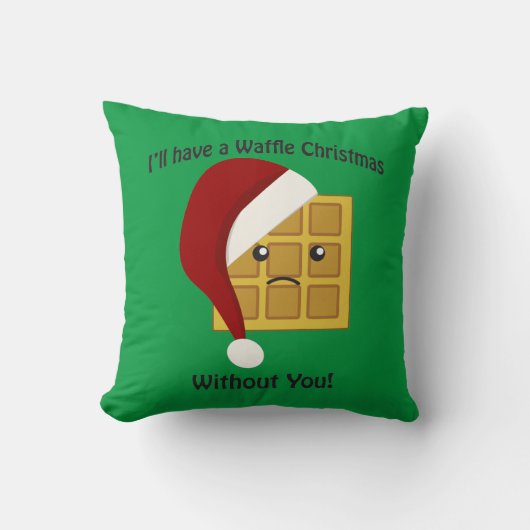 君がいなくてワッフル・クリスマスを過ごす クッション (正面)