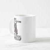 君がおもしろい去った時は僕が選んで聴いている厳選された コーヒーマグカップ (正面左)