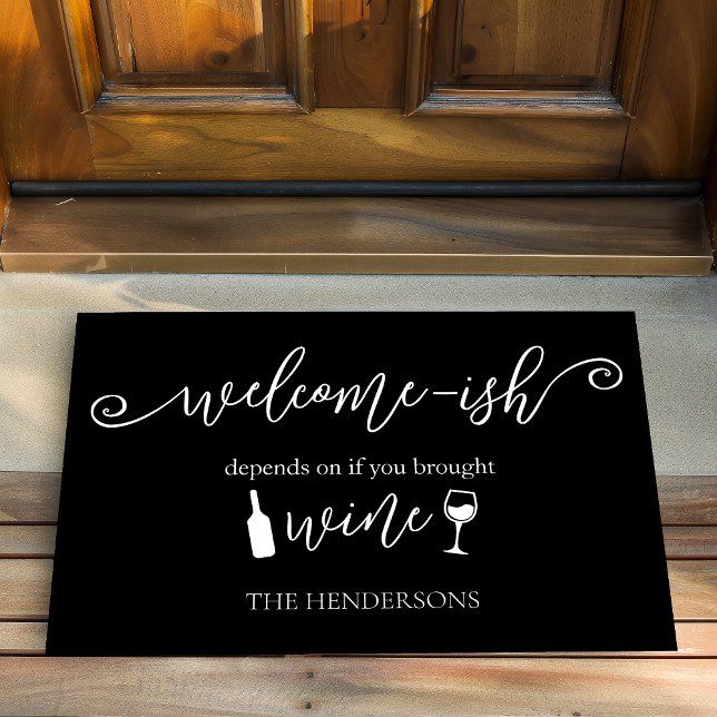 君がおもしろい酒をもし歓迎してくれたよ ドアマット (クリエイターアップロード済み)