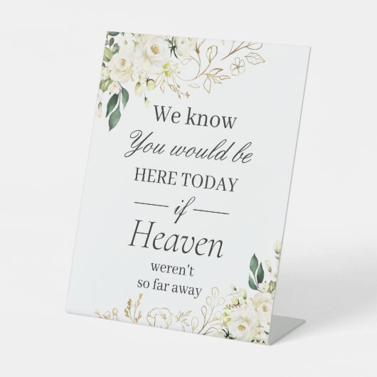 君がここに緑の白いバラを持っていることは分かっている 台座サイン (正面)