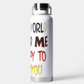 君がのまわりに居て嬉しい世界だ ウォーターボトル (背面)