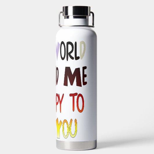 君がのまわりに居て嬉しい世界だ ウォーターボトル (背面)