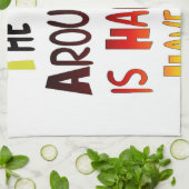 君がのまわりに居て嬉しい世界だ キッチンタオル (折り畳み)