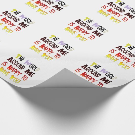 君がのまわりに居て嬉しい世界だ ラッピングペーパー (角)