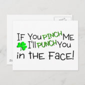 君がもしピンチするとアイルランド顔で殴る ポストカード (正面/裏面)