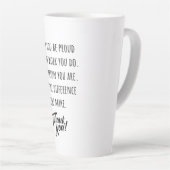 君がやる誇りを持った仕事に就け カフェラテマグ (右アングル)