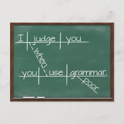 君が下手な文法を使う時は僕が判断する。 ポストカード (正面)