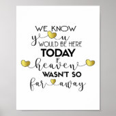 君が今日ここに来ると知っている – 金ゴールド結婚の看板 ポスター (正面)