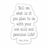 君が何をする予定か教えてくれ、メアリー・オリバー シール (正面)