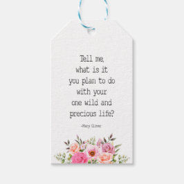 君が何を計画しているか教えてくれ、メアリー・オリバー・引用文 ギフトタグ