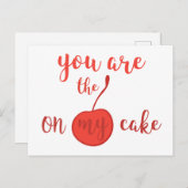 君が僕のさくらんぼだ |ロマンチックな引用文 ポストカード (正面/裏面)