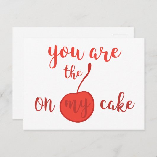 君が僕のさくらんぼだ |ロマンチックな引用文 ポストカード (正面/裏面)